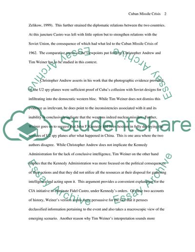 Differences in the Accounts of the Cuban Missile Crisis