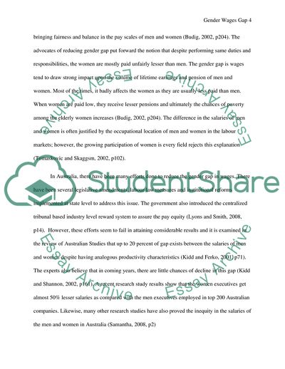 Gender Gap in the Wages in Australia