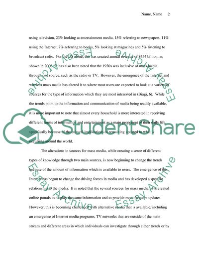 Changes of Mass Media