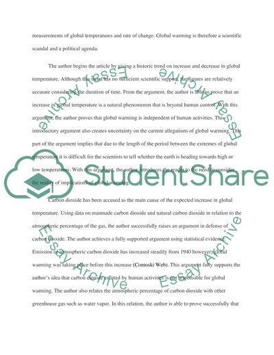 Global Warning is a Myth