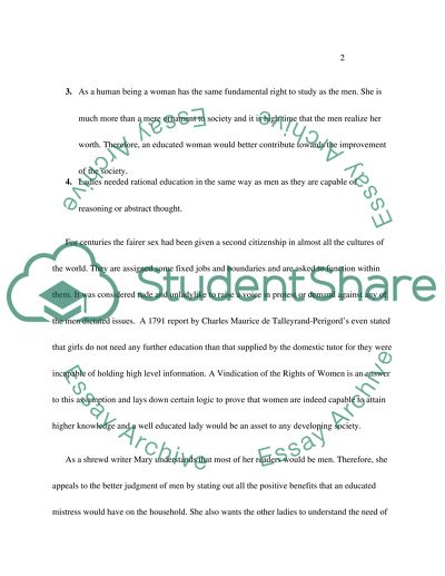 Mary Wollstonecrafts - A Vindication of the Rights of Woman