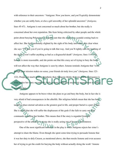 Antigone fate vs free will essay image