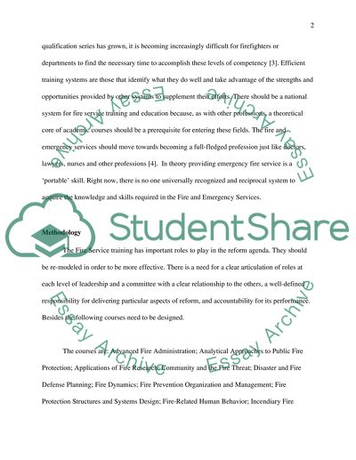 Competency Training in Fire Service