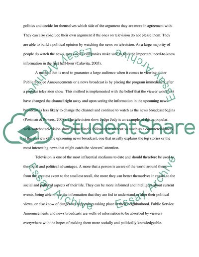 How could television be used to improve social and political life in the United States