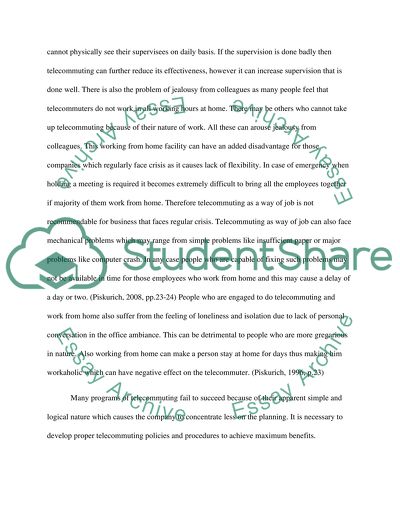 Self-evaluation (Telecommuting will be the new way that jobs are performed in the next ten years. Introduction )