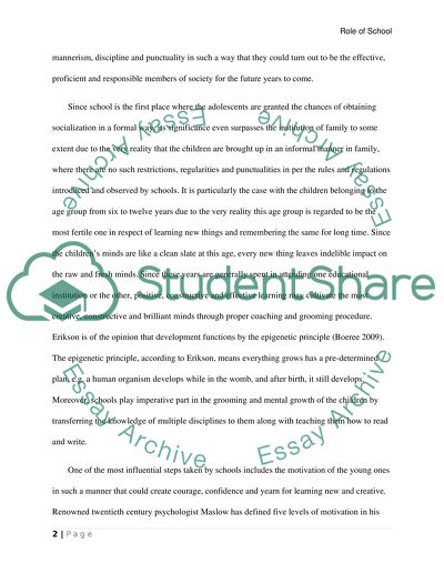 How does school affect the behavior of the children(6years-12years)