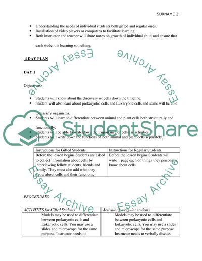 Structure and Function of Cells and their Organelles PBL