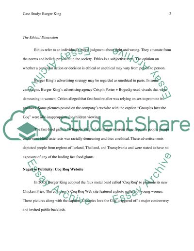 Burger Kings Advertising Tactics