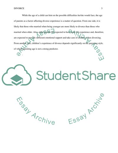 The Effects of Divorce on Children