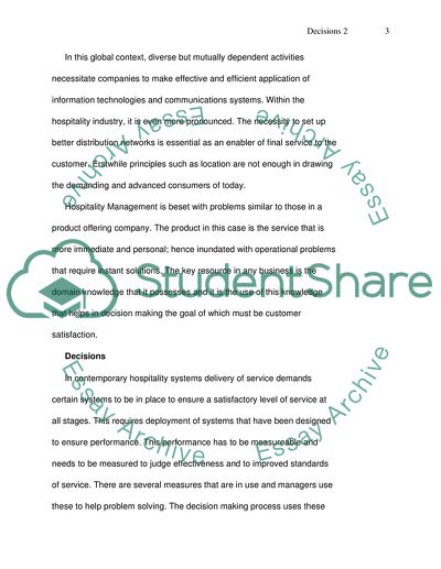 Operations Decision Making