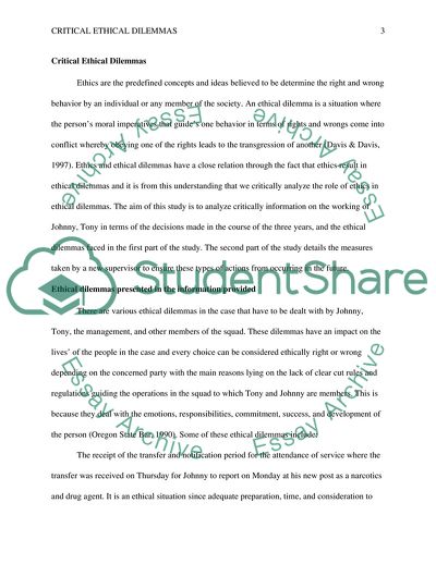 Johnny and Tony Trust and Ethical Dilemma