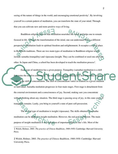 The Practice of Meditation in Buddhism