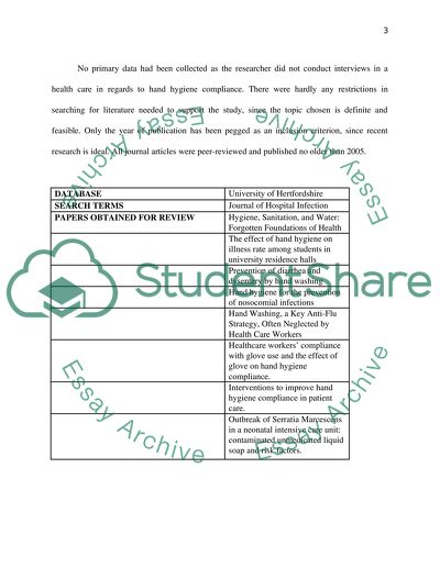Hand Washing in a Health Care Setting: Is Alcohol Gel as Effective as Hand Washing in a Hospital Setting