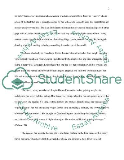 Compare Jenny in Lawns to Louise in The Fat Girl