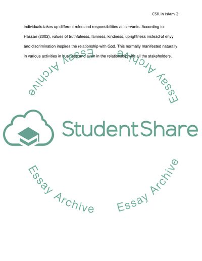 Corporate Social Responsibility within Islamic prospectives