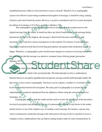 Cryptography and Security Services