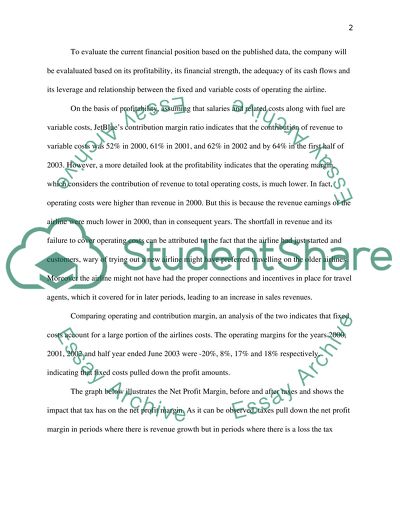 Current Financial Position of JetBlue