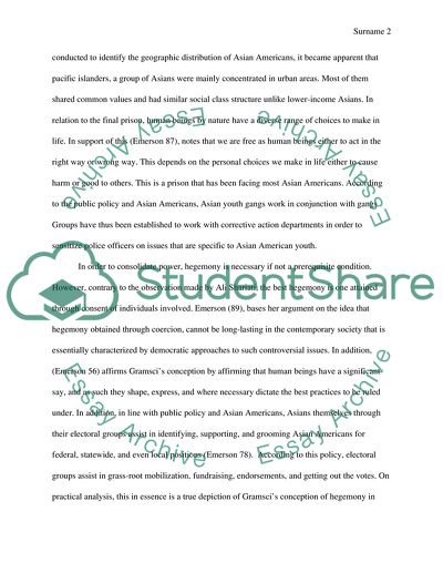 Public Policy - Asian American (ethic studies)