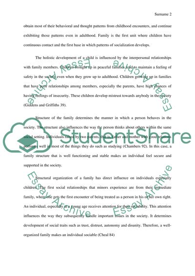 How does family and our families ideology influence frame our idea of society