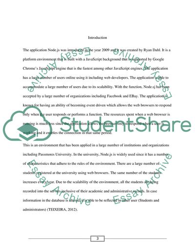 Information System of Node.JS Application