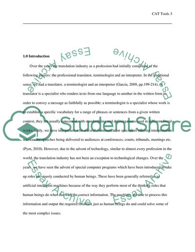 Theoretical/Practical Question on CAT Tools
