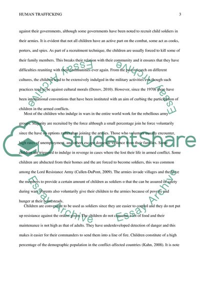 The Issue of Human Trafficking