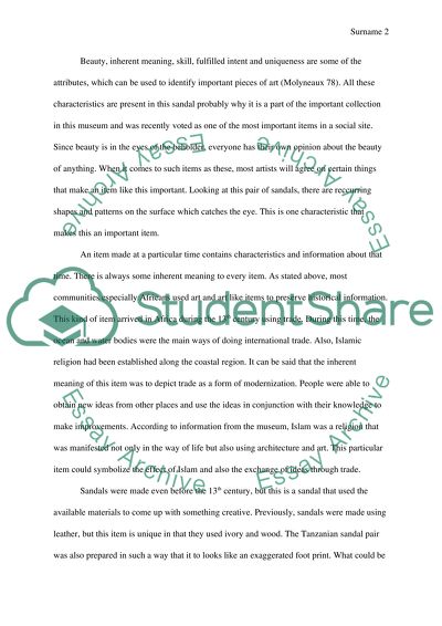 Study Of The Development Of Modernity Through A Tanzanian Sandal Pair