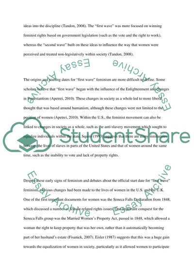 Achievements of Feminism First Wave