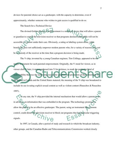 Federal Communications Commission/V-Chip and Parental Rating System