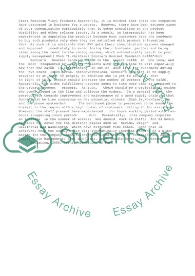 Supply Chain Management