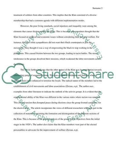 Rank-and-File Radicalism within the Ku Klux Klan of the 1920s by John Zerzan