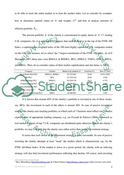 investment analysis research paper topics