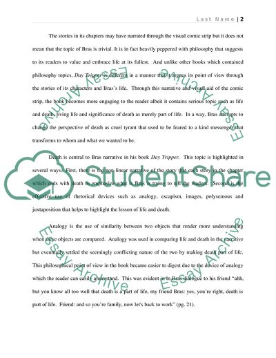 Analysis of Life and death in Day Tripper by Moon and Bras