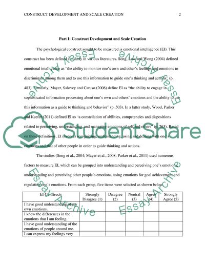 Construct Development and Scale Creation