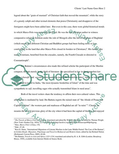 Primary Source Analysis: Marco Polo