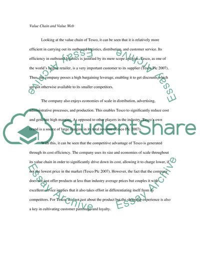 Internal and External Analysis of Tesco Plc