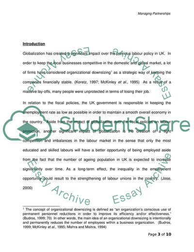 Globalization Has Created a Significant Impact on the Previous Labour Policy in the UK