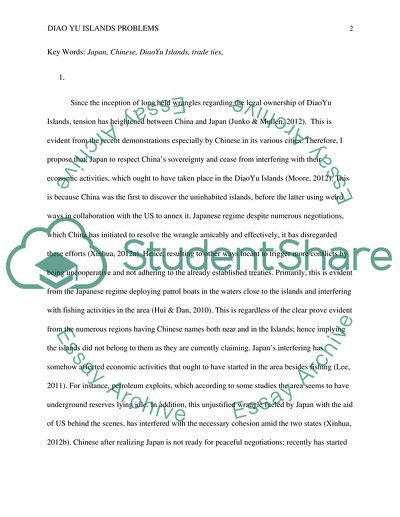 DiaoYu Islands Problems