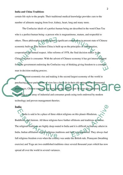 India and China traditions