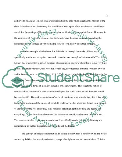 elements of fantasy and romanticism essay example topics and well elements of fantasy and romanticism