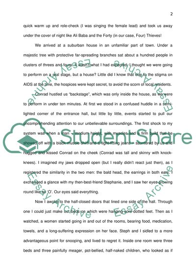 Performance at an AIDS Hospice