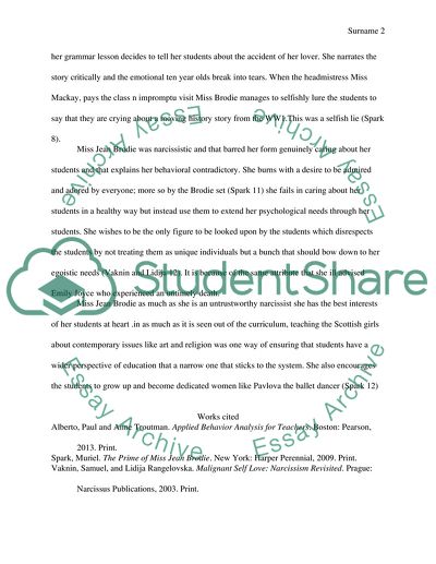 The Prime of Miss Jean Brodie Analysis