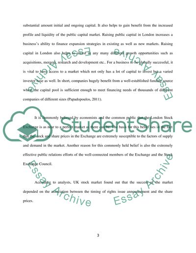The stock exchange market in the UK