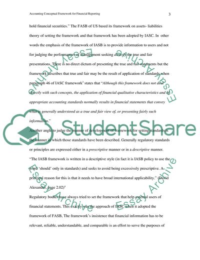 Accounting Conceptual Framework for Financial Reporting