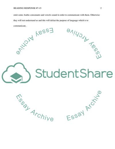 Reading response #7-15