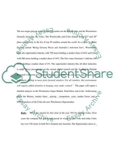 5 sentences about supermarket picture