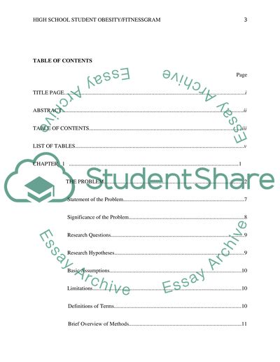 High School Student Obesity and Fitnessgram Assessments