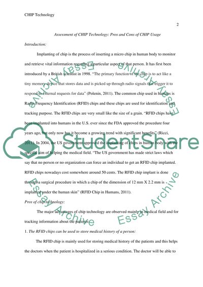 Assessment of CHIPtechnology:pros and cons of CHIP usage