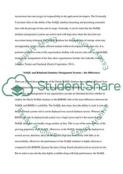Overview of Not Only Structured Query Language