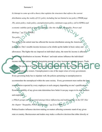 Income Distribution And Economic Policy